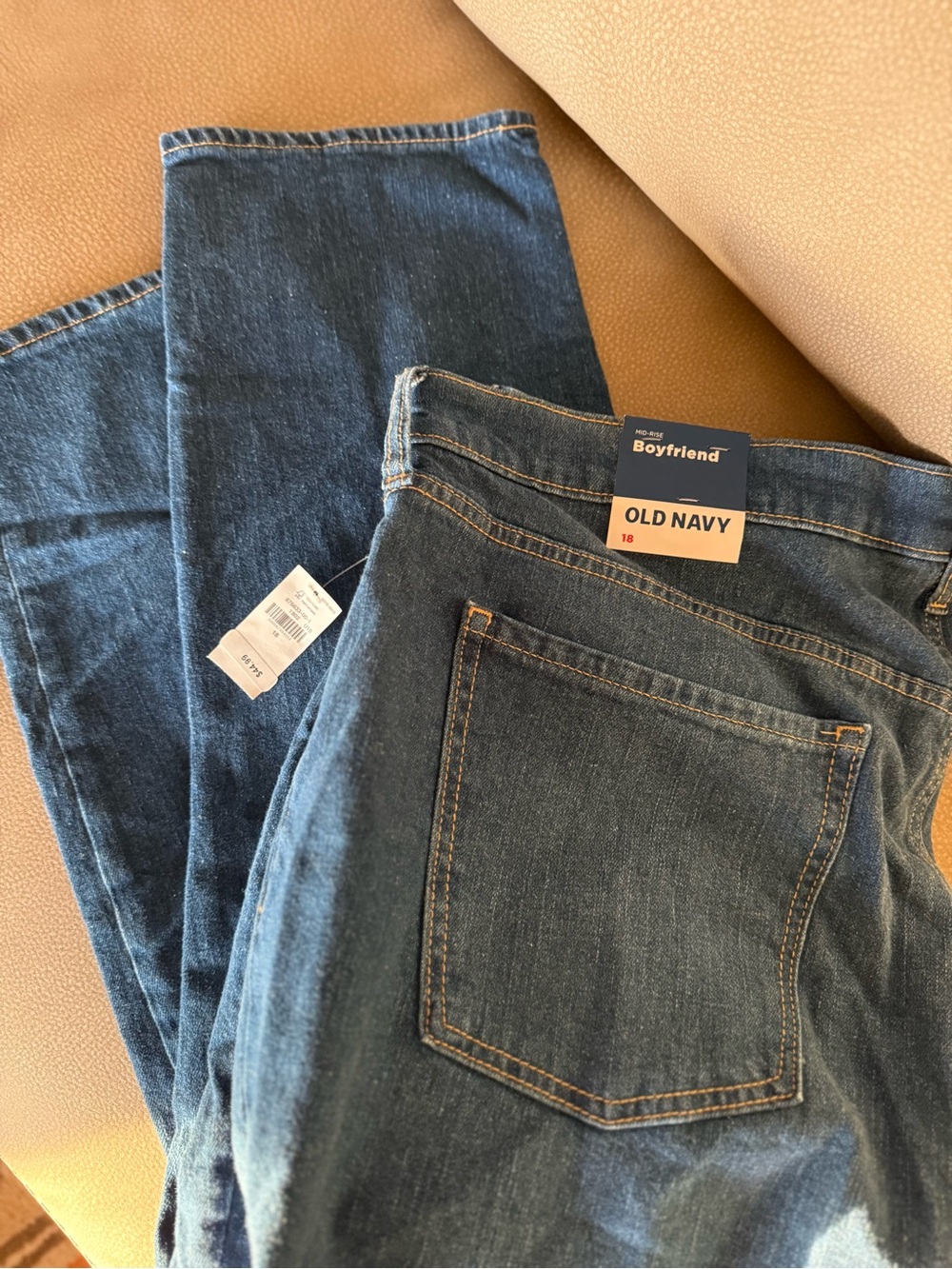 Old Navy Boyfriend Jeans in Deep Blue Denim